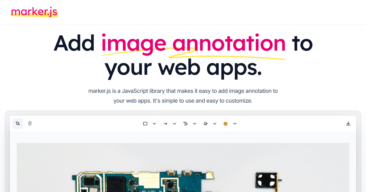 marker.js - add image annotation to your web app